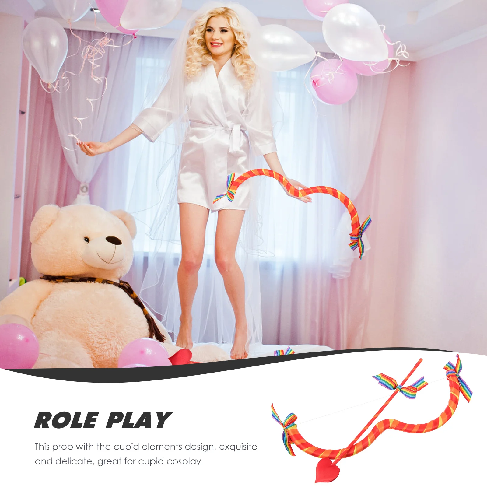 

Outfit Prop Valentines Day Accessories Premium Cosplay Props Wedding Engagement Shower Photo Props Bow Arrow Men Women
