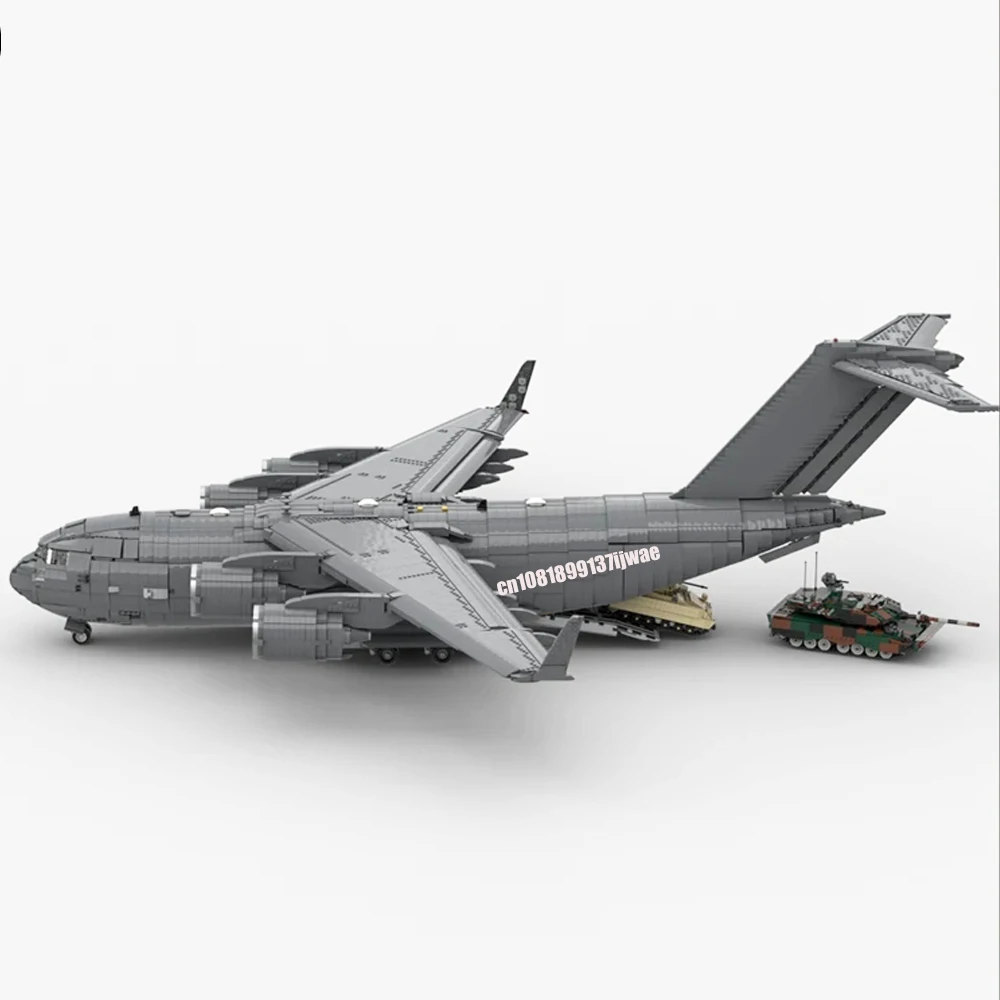 20380PCS WW2 Military MOC Boeing C-17 Globemaster III Transport Aircraft Model creative ideas high-tech Toy Fighter Plane Blocks