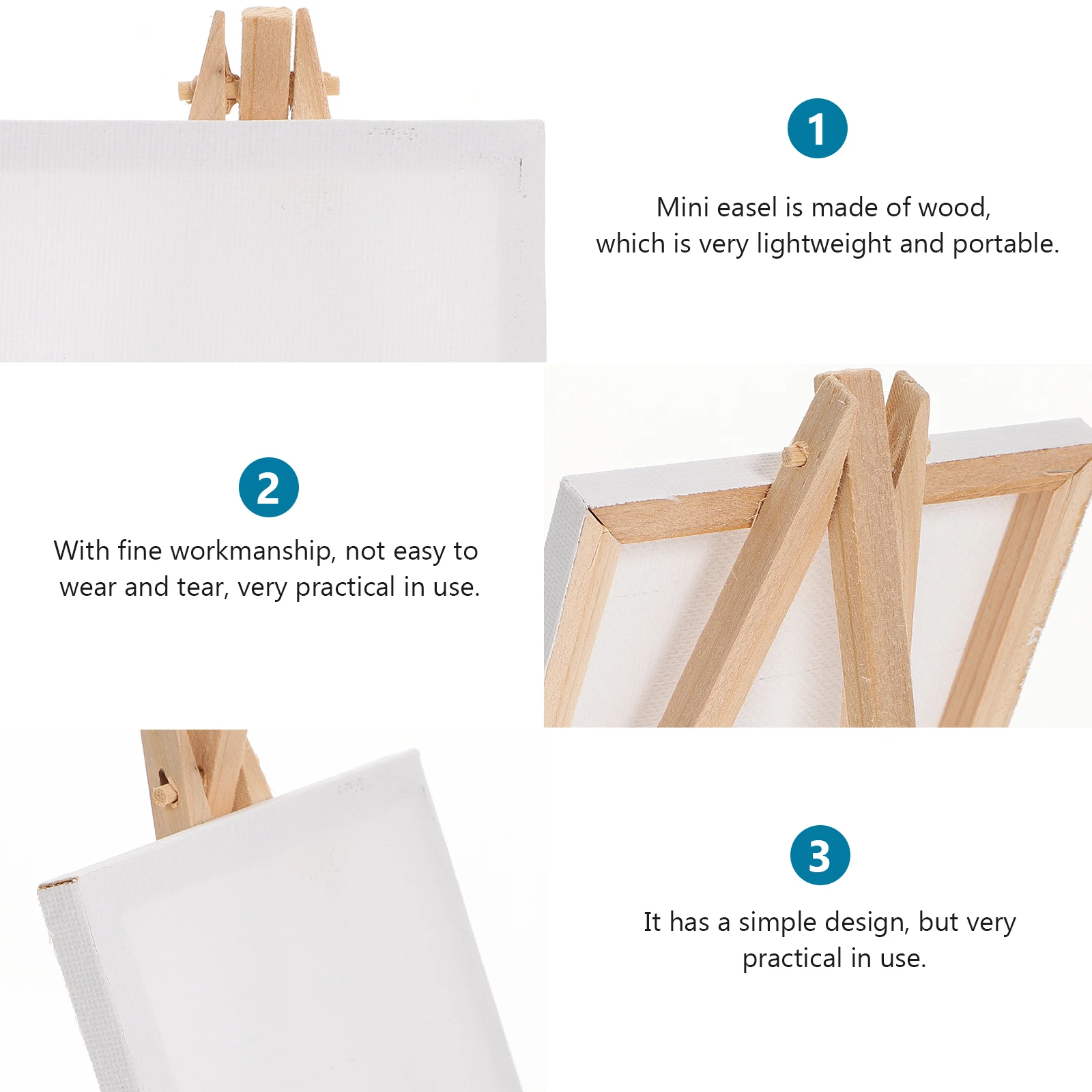 

Easel Artboard Set Paint Canvas with Kits Desktop Painting for Drawing Supplies Wood Small Toddler Easels