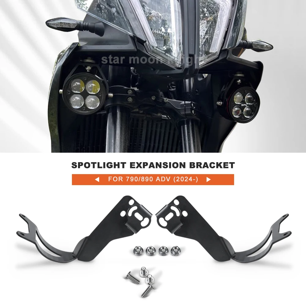 Motorcycle Spotlights Bracket For 790 Adventure 2024- 890 Adventure 2024- Additional Fog Light Mount Accessories