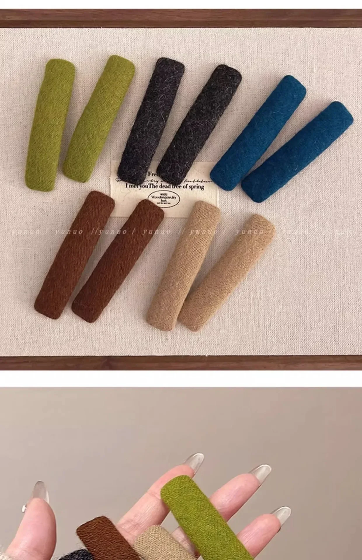 1 Paar nordische, minimalistische Samt-Haarnadeln mit Vintage-Motiv, geeignet für den täglichen Pendelverkehr, romantisches Dating, als Temperament-Kopfbedeckung – Detail 14