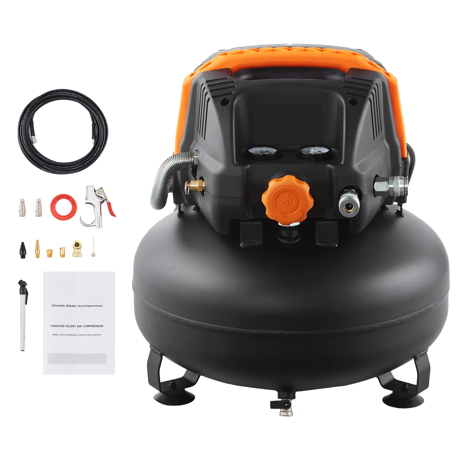 Portable electric air pump for tire inflation