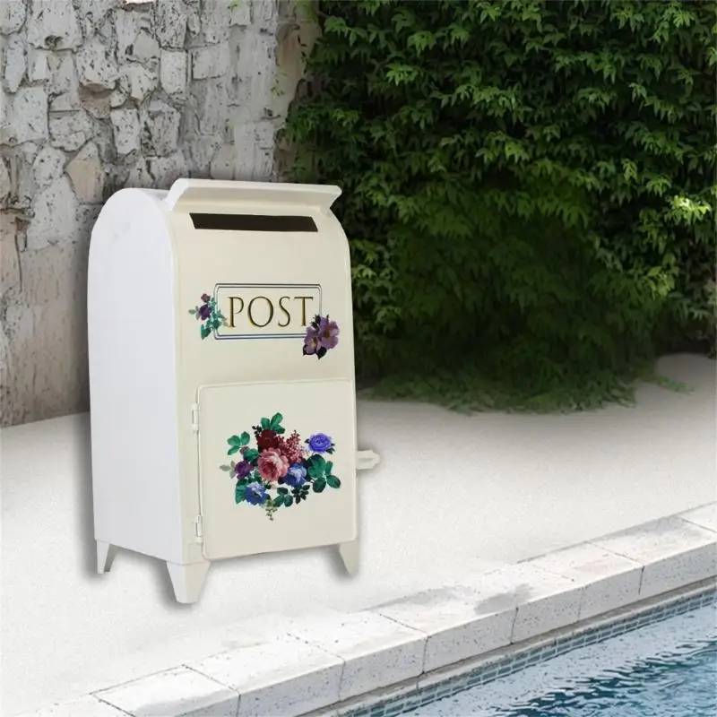 Decorative Outdoor Mailbox Traditional Appearance Premium Metal Build Spacious Interior C5AD