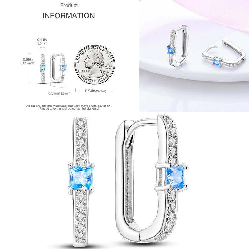 925 Sterling Silber Creolen Pfotenabdruck Blumenstrauß Kleeblatt Lavendel Fisch Bunter Schmuck Geschenk für Frauen und Mädchen – Detail 12