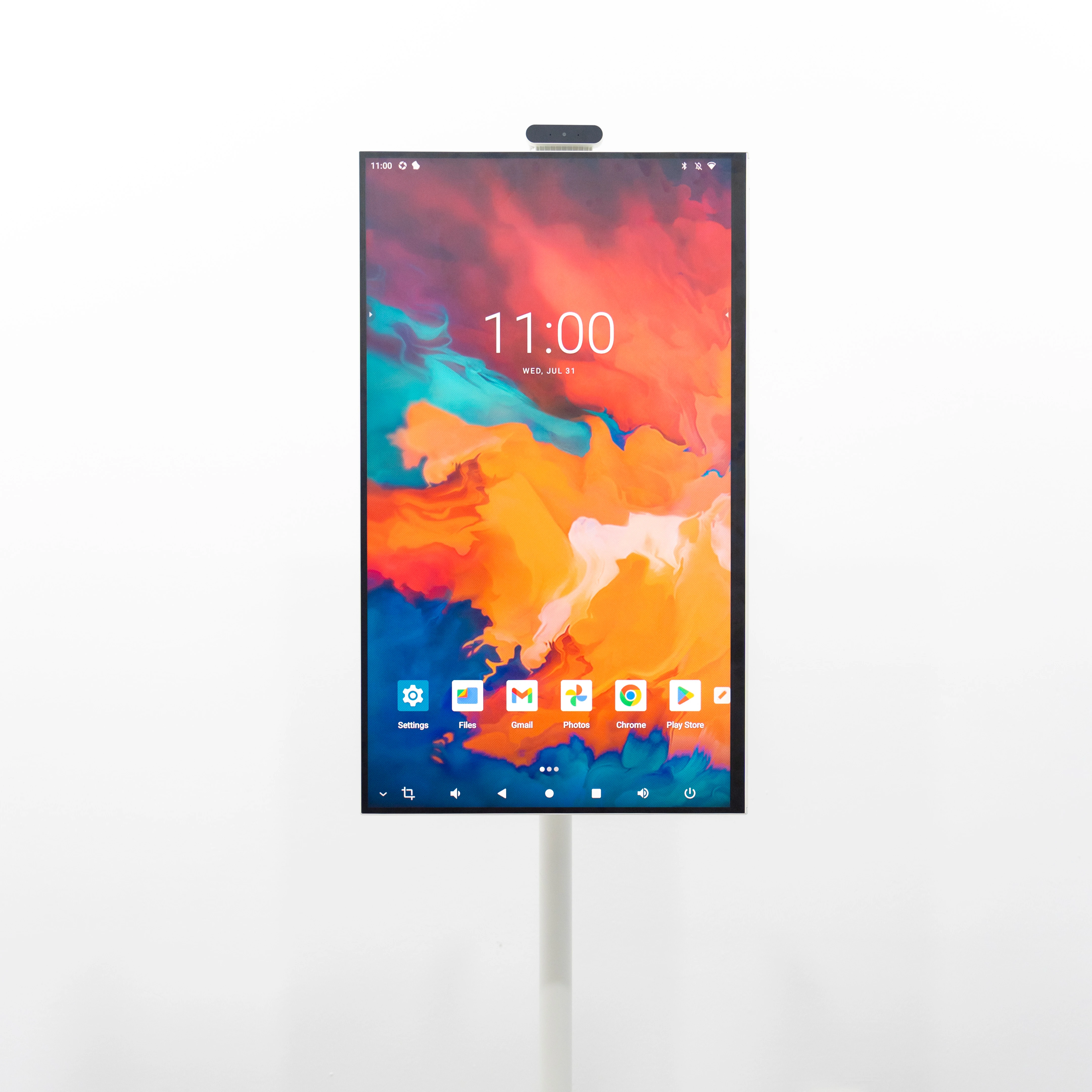 32 بوصة الطابق الدائمة HD1080 التلفزيون الذكية اللاسلكية الصب تتحرك التلفزيون المحمولة شاشة تعمل باللمس Lcd التلفزيون المحمول مع عجلات #1