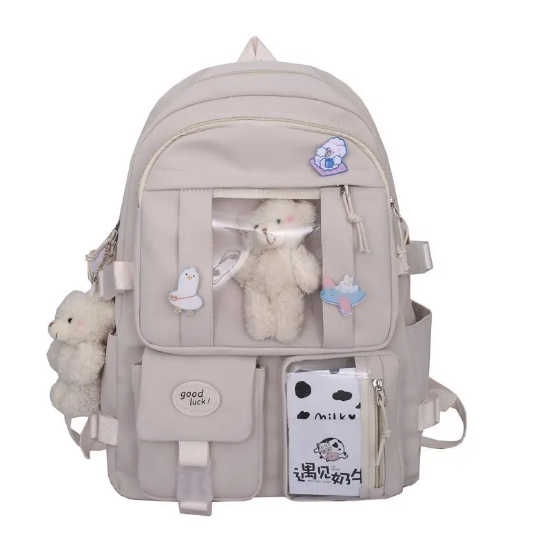 Fashion Schoolbag Large Capacity High School Female Backpack Daily Leisure Bags 2023 Shoulder Adjustable Backpack