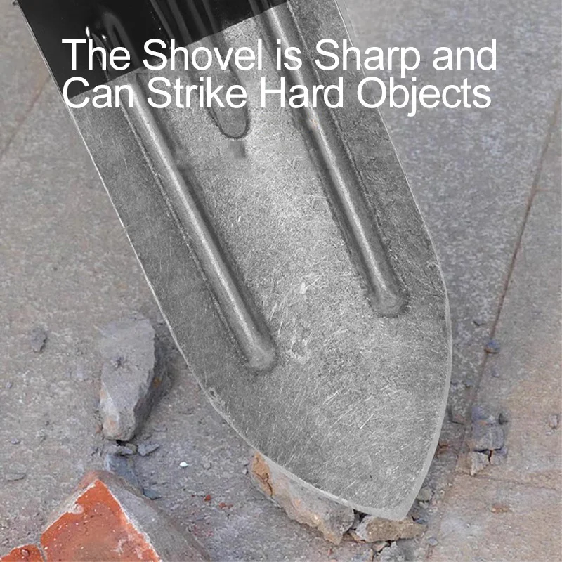 مجرفة مدببة كبيرة جميع الصلب المنغنيز الصلب سميكة جولة رئيس مجرفة لحفر الأشجار حفرة عميقة حديقة أداة مجرفة إزالة الأعشاب الضارة