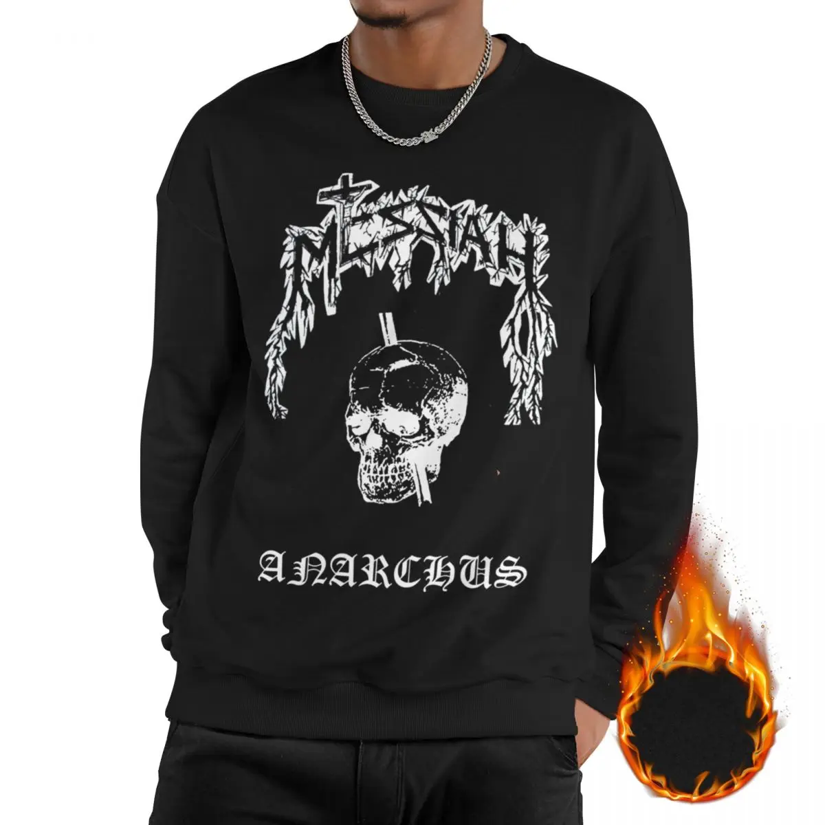 

Men Women Burzum Black Metal Sweatshirt Fleece Lined Round Collar Sweatshirts Pullover Hoodie Long Sleeve Shirt