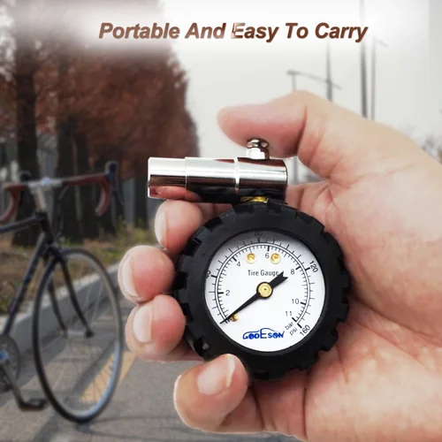 Imagen 1 del producto ATsafepro-medidor de presión de neumáticos para bicicleta, válvula Presta, accesorios para bicicleta de montaña y carretera, 160PSI, 30-100 PSI