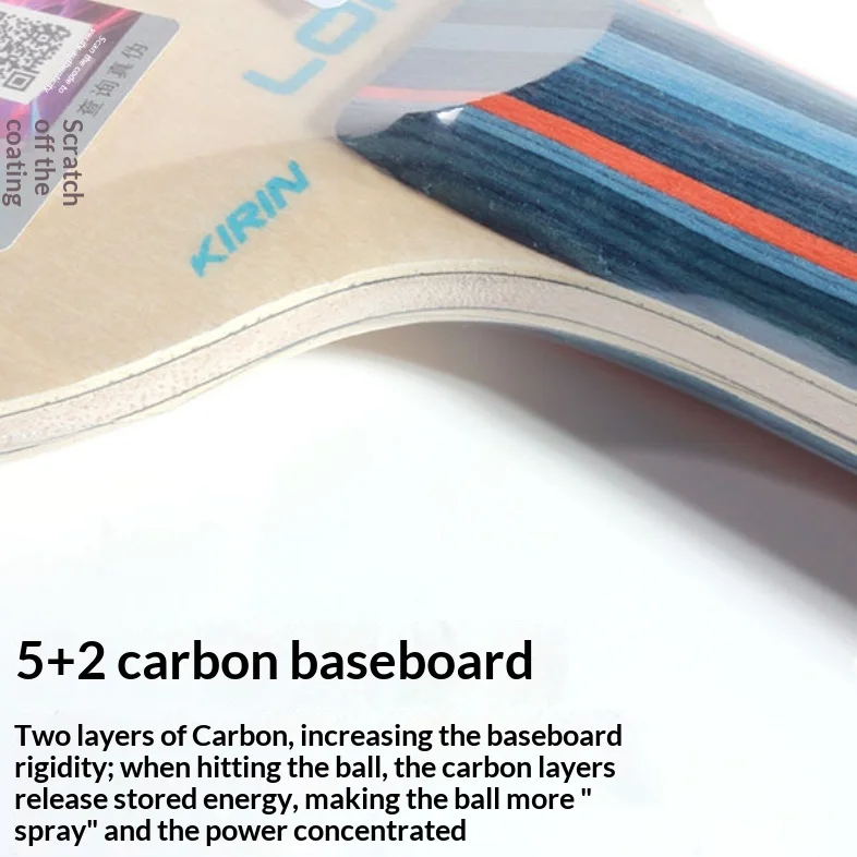 LOKI K1-T PRO カーボン卓球ブレード 7層プロフェッショナルピンポンパドル 2カーボン卓球ラケット ペンホールド/シェイクハンド