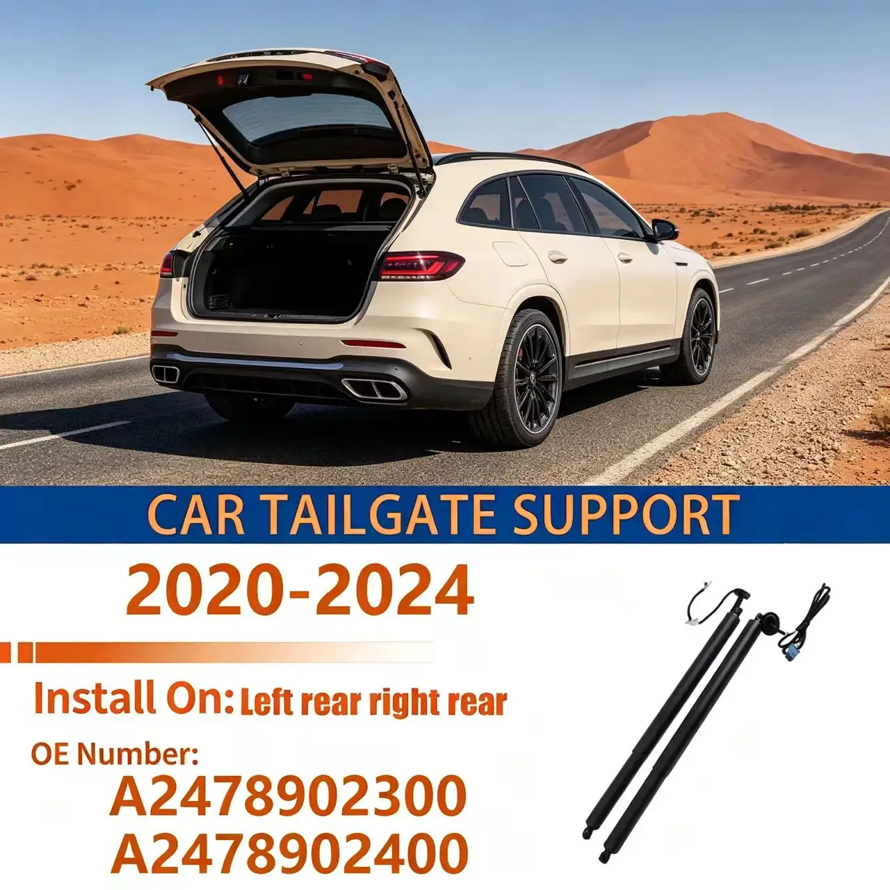 For 2020-2024 Mercedes-Benz GLA H247 Electric Tailgate Strut Tailgate Support Rod Power Liftgate Strut A2478902300 A2478902400