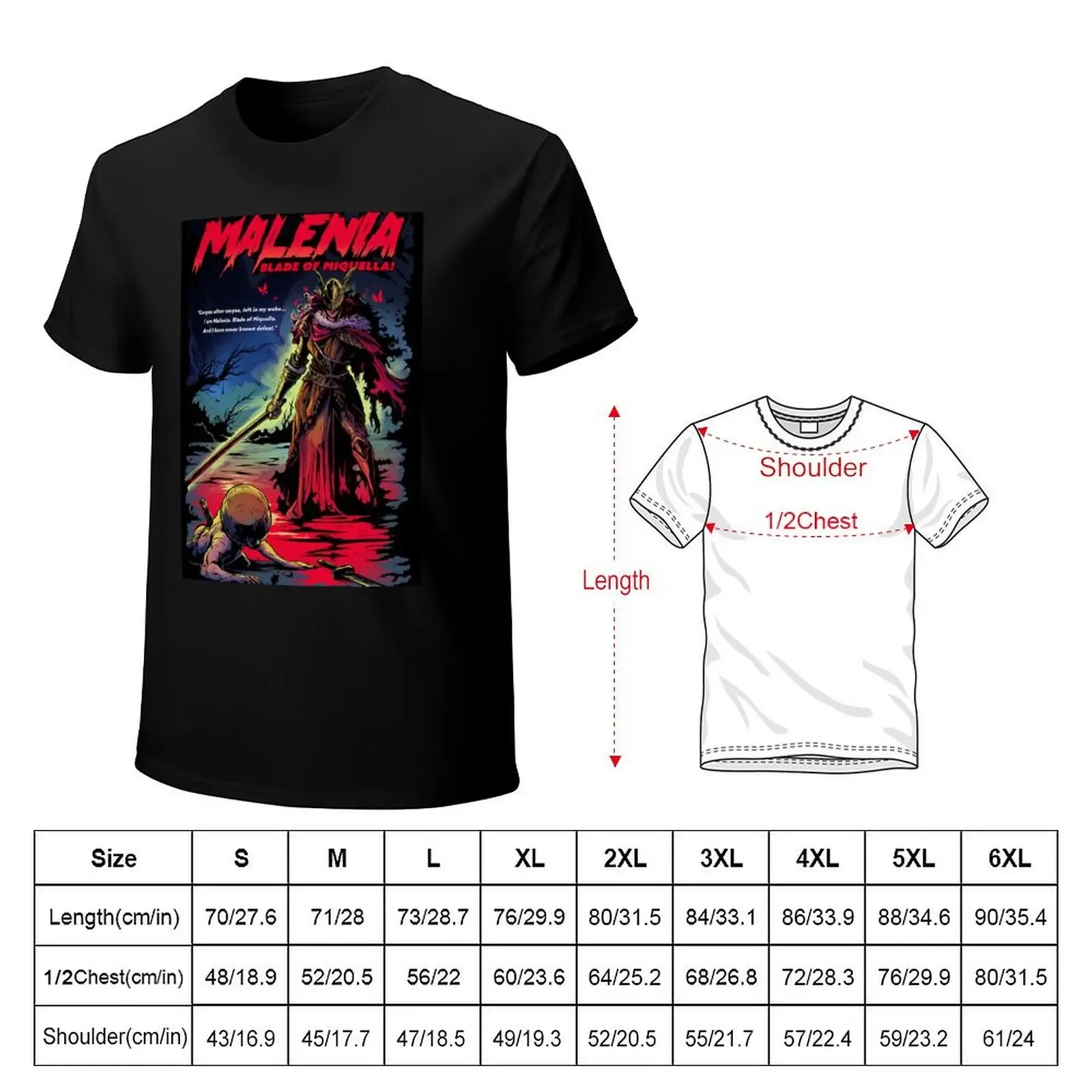 Malenia Blade of Miquella T-Shirt oversized man clothes man t shirt funny shirt cotton mens t shirts