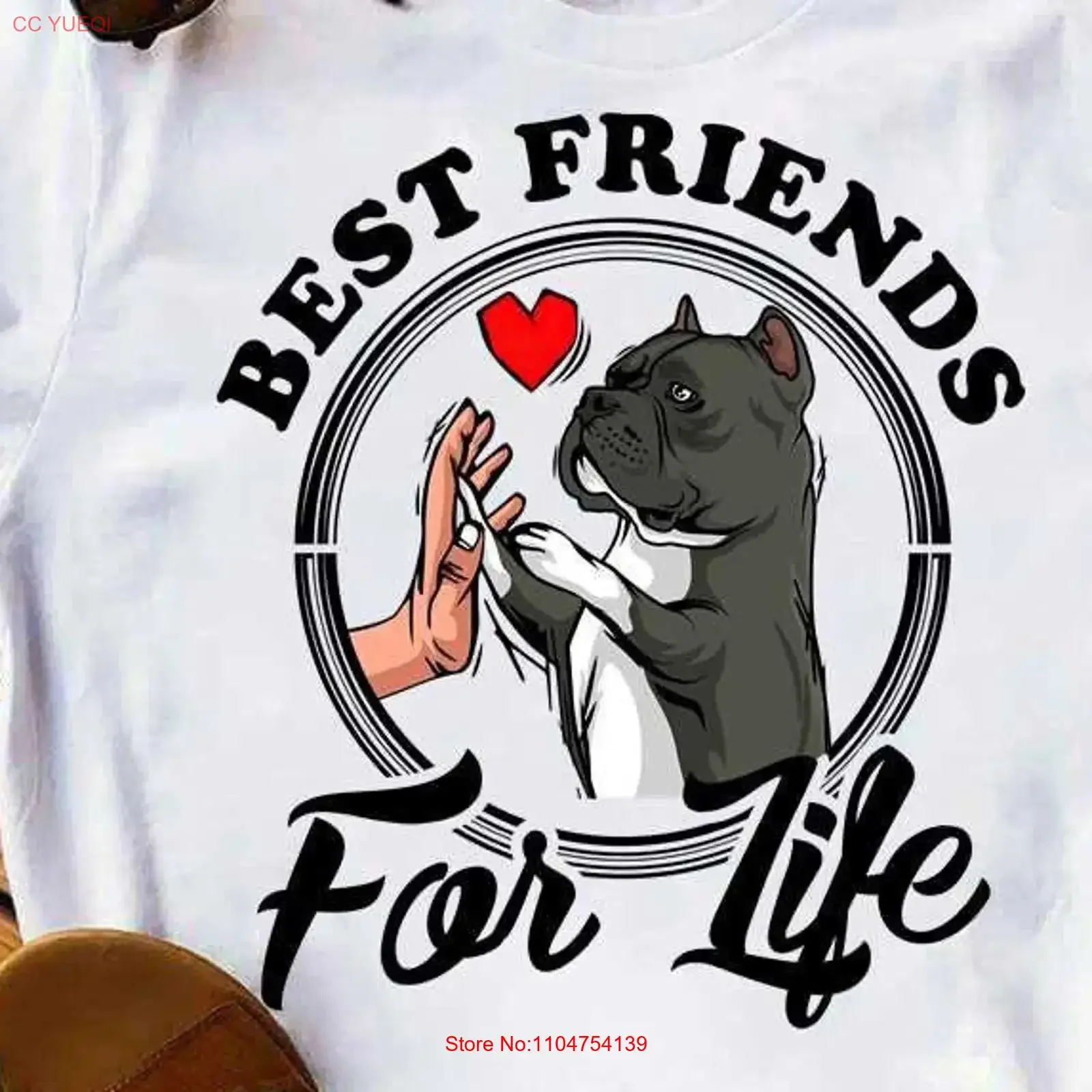 Camiseta American Bully Best Friends For Life Pitbull para papá, divertida, para amantes de perros, estilo vintage, lavada, elástica, unisex, estilo streetwear