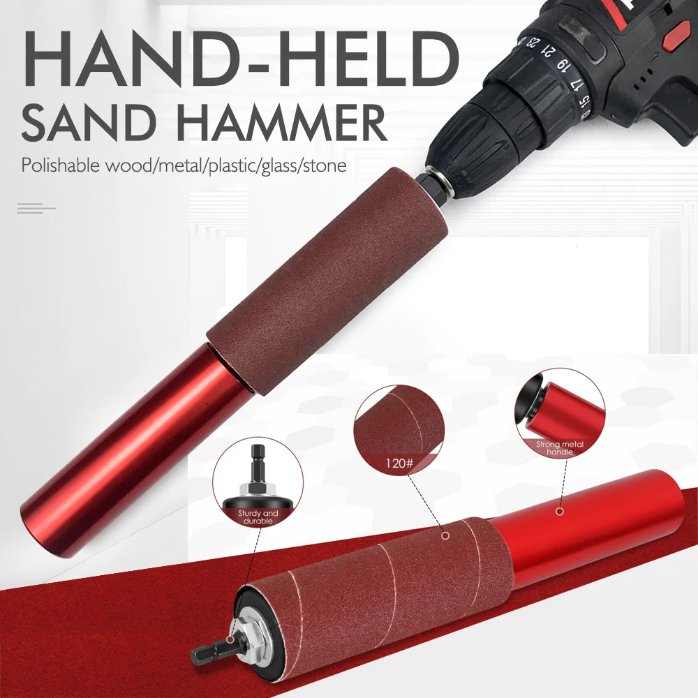 Sanding Rod Sanding Wood Metal Plastic Glass Stone Mini Belt Sander Electric Drill Attachment Lithium Electric Drill Conversion