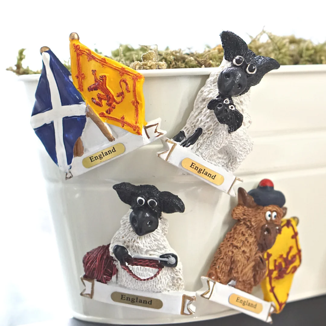 1 Pcs, Scotland Flag Sheep Fridge Magnets, England Stickers, Scotland England Travel Souvenirs, Cute Home Decoration Photo Gifts