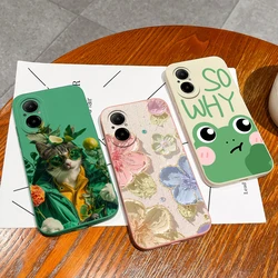 Case For OPPO Realme C67 4G C65 4G 5G Cute Cat Flower Liquid Shockproof Anti-fall Antifouling Shell For realme c67 c65 Funda