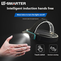 High Bright LED Portable Mini Headlamp T77/T78 Sensor Lighting COB Work Headlight Built-in Battery Waterproof Head Torch Lamps