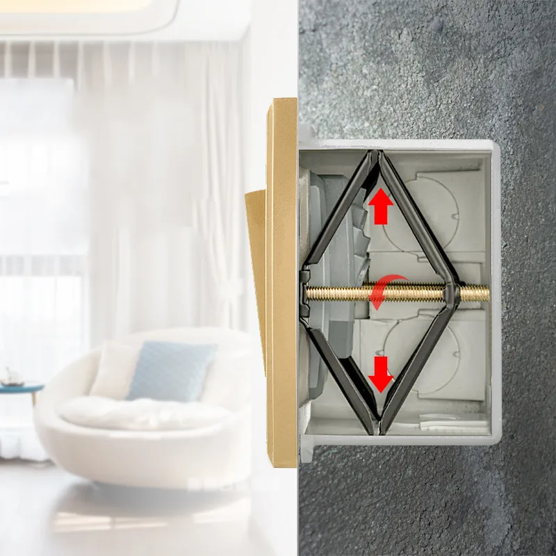 1 Set Wall Mount Switch Box Alat Perbaikan Secret Stash 120 118 86Mm Switch Kaset Perbaikan Pendukung Batang Aksesoris Listrik