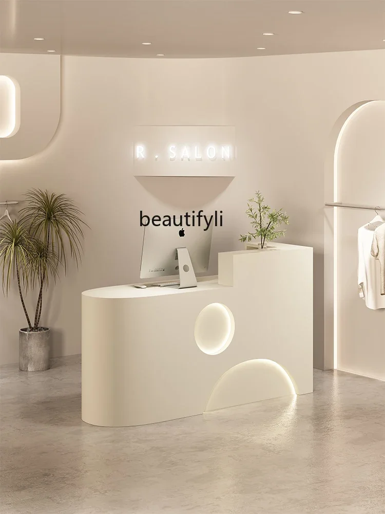 

PP Cashier Counter Clothing Store Beauty Salon Bar Counter Simple Modern Shop Small Barber Shop Reception Desk