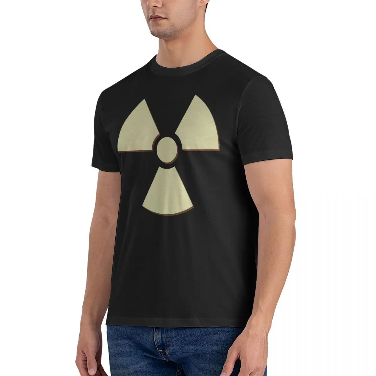 Alert T-Shirts Men Nuclear Waste Vintage Cotton Tee Shirt O Neck Short Sleeve T Shirts Summer Tops