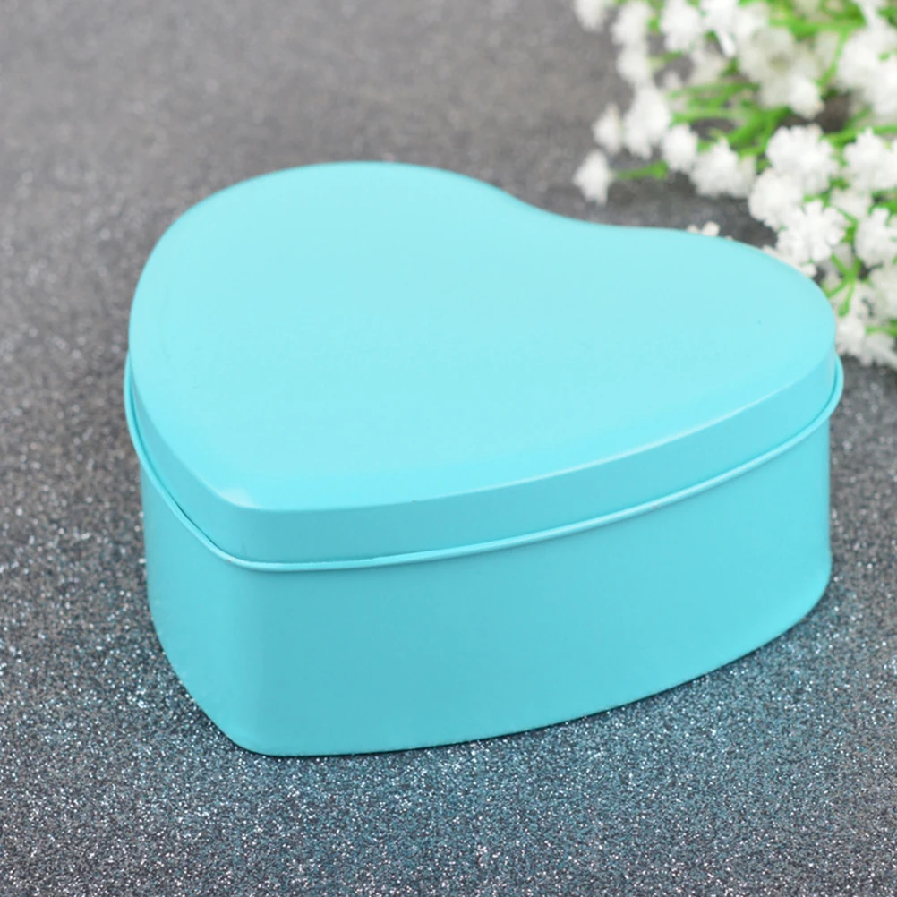

15 Pcs Valentine Tins Heart Shaped Candy Box Biscuits Jar Portable Fashion Case
