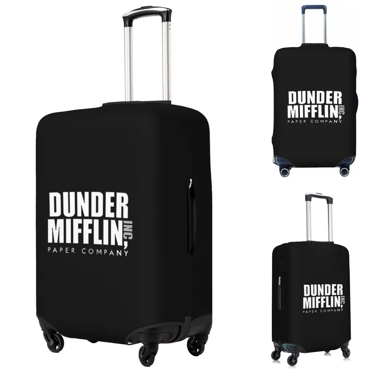 

Dunder Mifflin Logo Suitcase Cover Protection Elastic Travel Luggage Protector Covers for 18-32 Inch