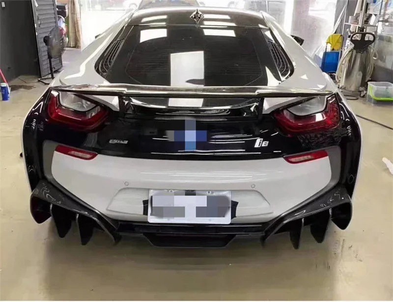 

Real Carbon Fiber Wings Rear Trunk Wing Roof Top Spoiler Body Kit For BMW i8 GT 2014-2020