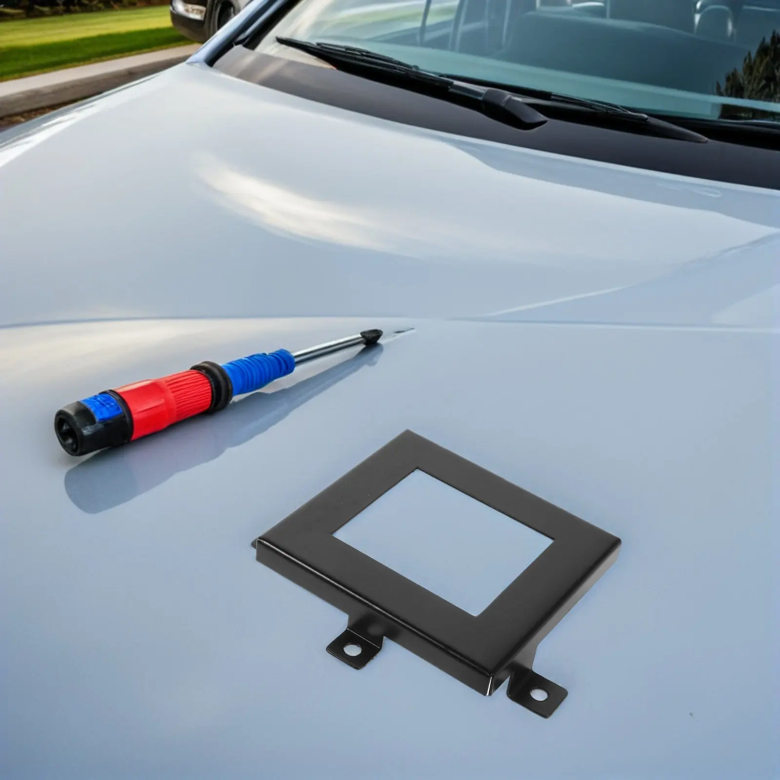 

Vehicle Front Radar Sensor Cover Precision Metal Protector for Car Bumper Driver Assistance Systems Unobstructed Signal Easy