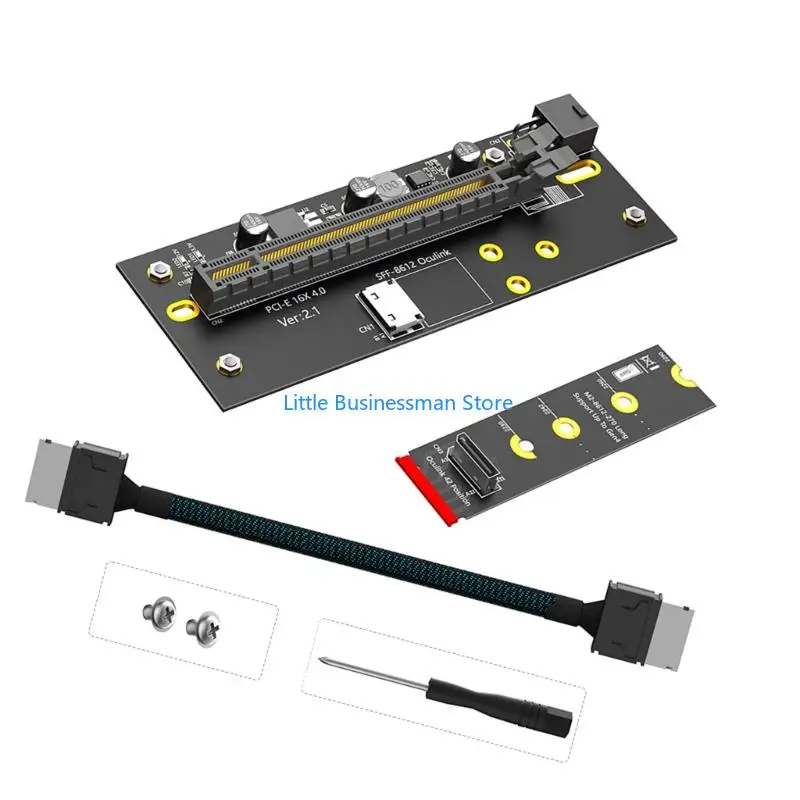 PCIE4.0 X16 External GPU Adapter for 2230/2280 Flexible Extension Cable Replacement Assembly Accessories M76A