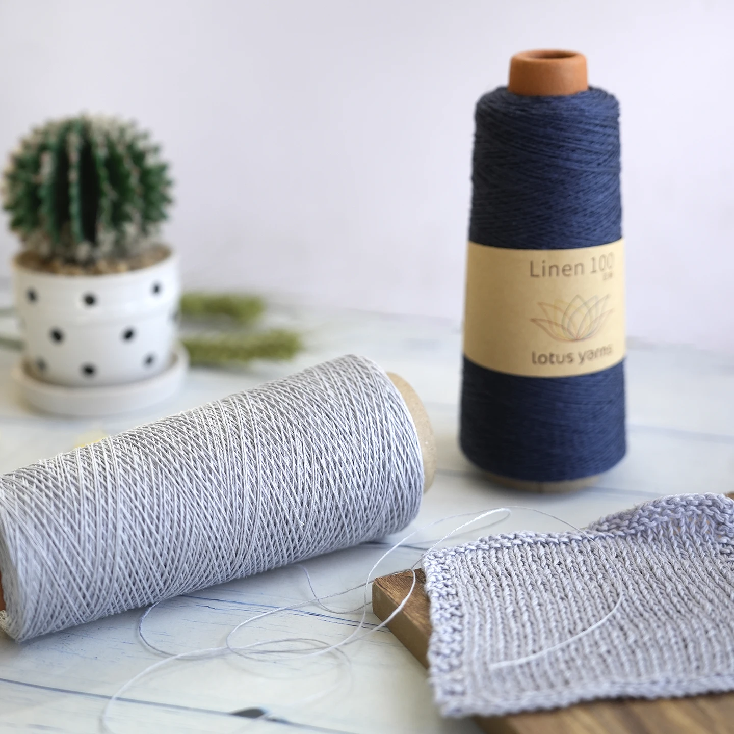 

1*100g Cone 100% Natural Linen Lace Weight Hand Knitting Crochet Yarn