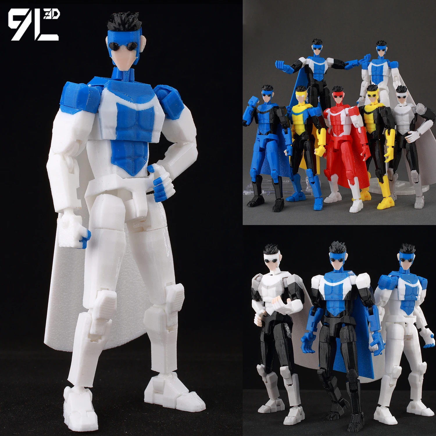 

9L3D Lucky13 Invincible Stress Relief Anime Multi-Jointed Movable Shapeshift Action Figure Creative Boy Creative Gift Model T13