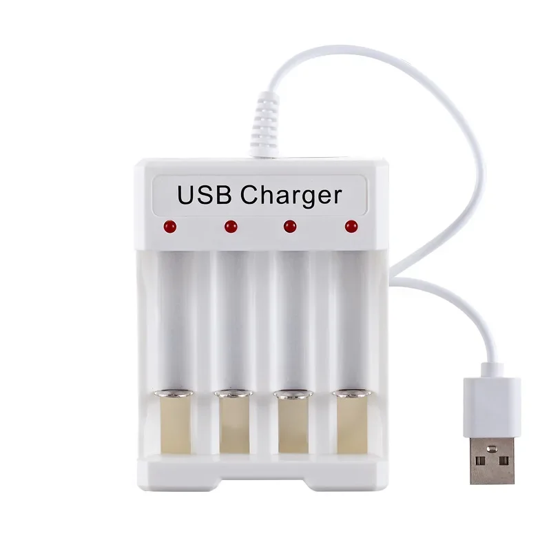 USB Output Universal Battery Charger Independent 4-slot Battery Charger for AA/AAA Battery Charging Tool