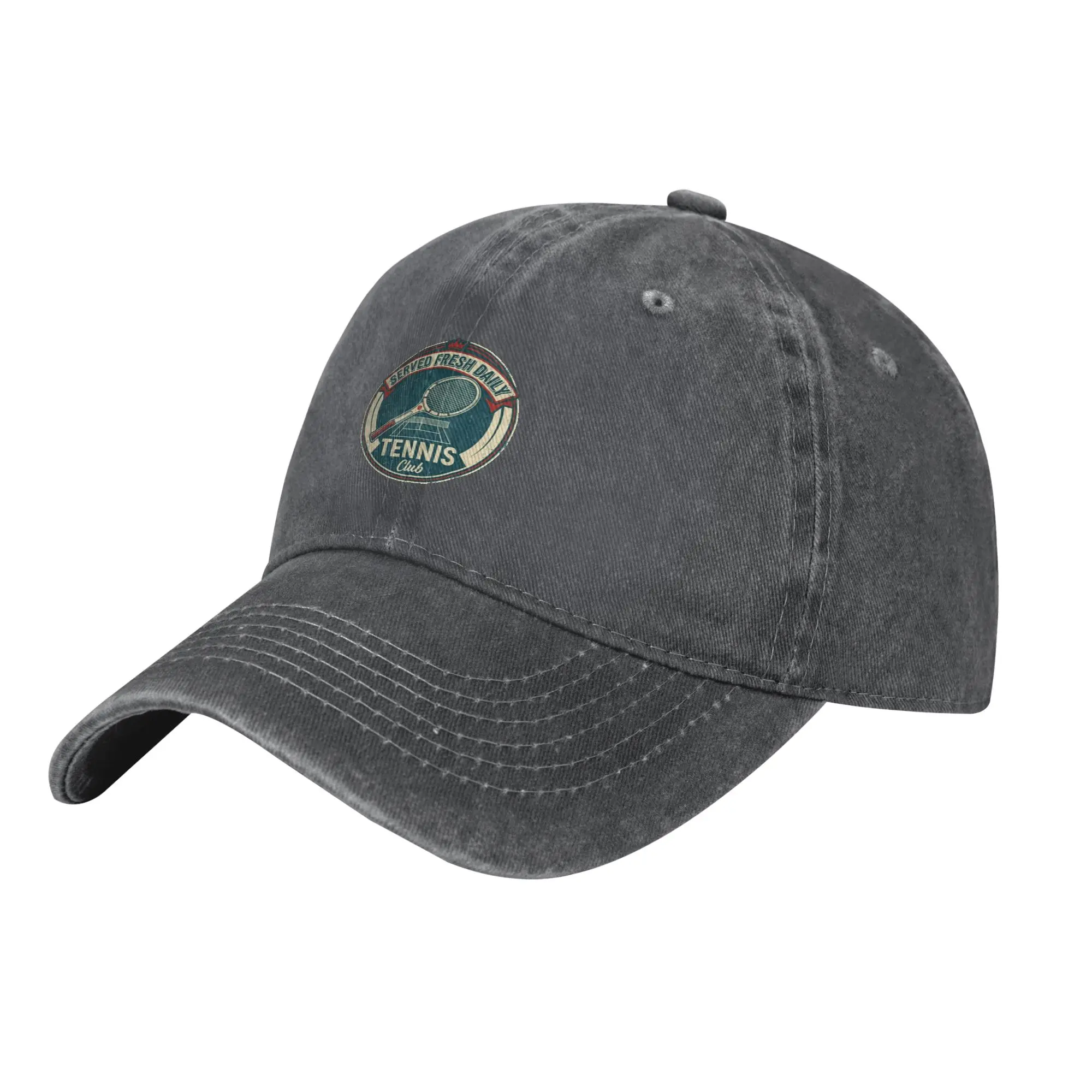 Fashion Served Fresh Daily Tennis Shirt Retro Tennis Design baseball cap  Holiday Travel Sun Visor Cap
