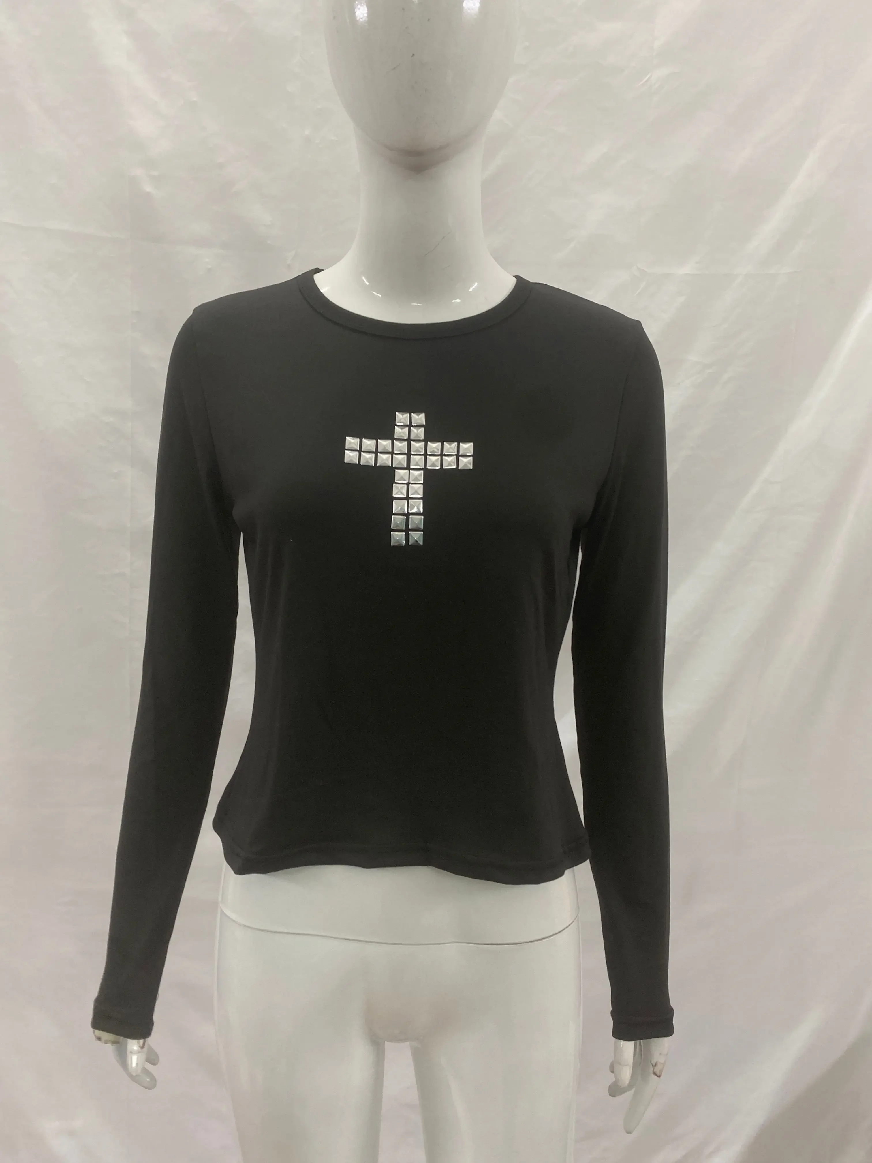 Ladies' Trendy Harajuku Ins High Street Hot Diamond Fashion New Product Round Neck Hooded T-shirt News Trend Y2k Clothing
