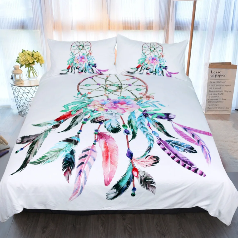 

Bed Cover Dream Catcher Quilt Cover Sets Bedding Set Printed Duvet Cover Set Pillowcases Queen King Bedlinen Dropshipping