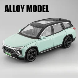 1/32 NIO ES8 SUV modello di auto in lega giocattolo in metallo pressofuso simulazione fuoristrada porta aperta tirare indietro collezione giocattolo per regalo ragazzo