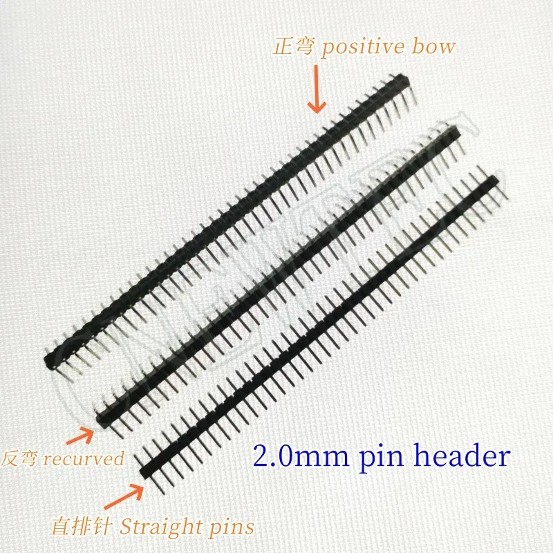 2.0mm 40 Pin Male Single Row Pin Header Strip 2.0mm male pin header connector copper
