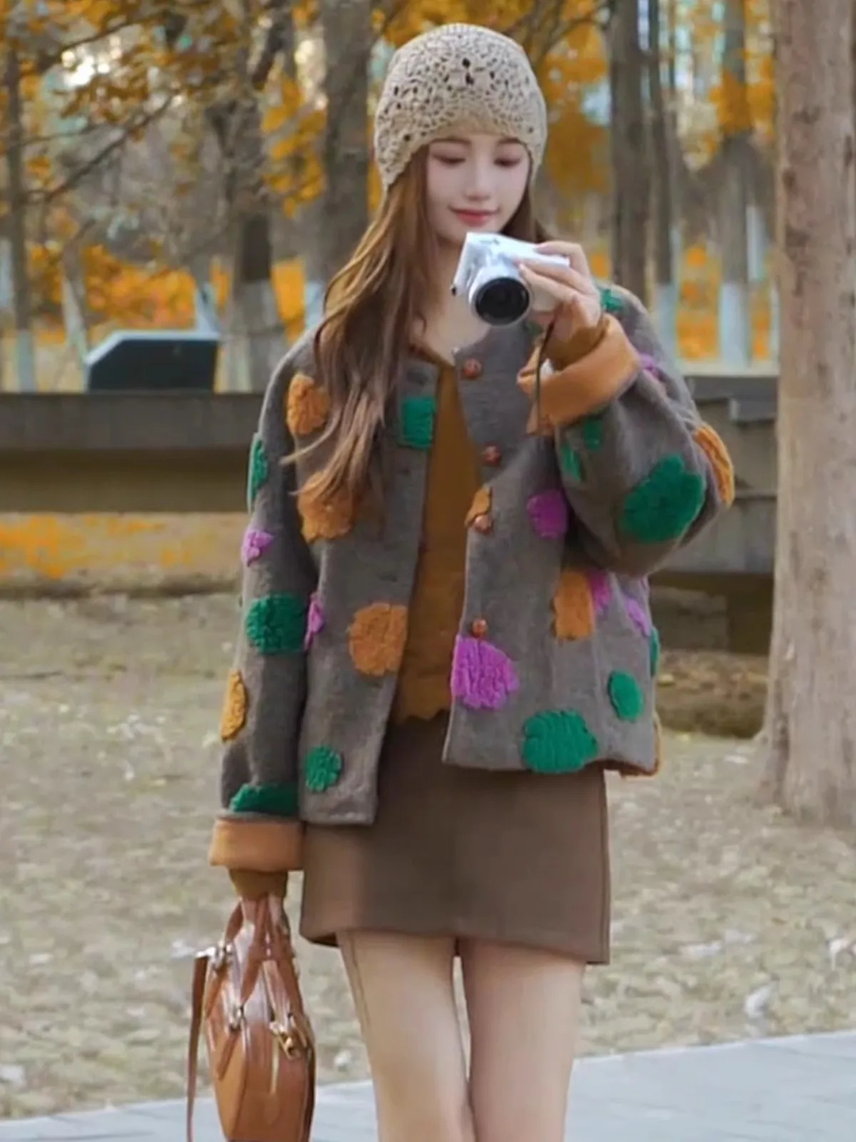 

Зимнее корейское теплое шерстяное пальто для женщин: модное, омолаживающее, универсальное, на пуговицах, без капюшона