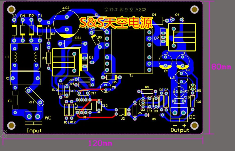 Flyback Switching Power Module UC3842 43 Flyback Development Board Learning Board Evaluation Board Industrial Control Board