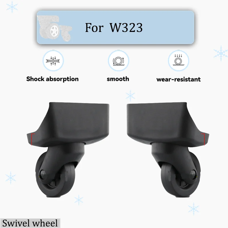 

For W323 Heavy-Duty 360° Luggage Wheel Set—Heavy-Duty Universal Model Easily Installs on Carry-On Luggage