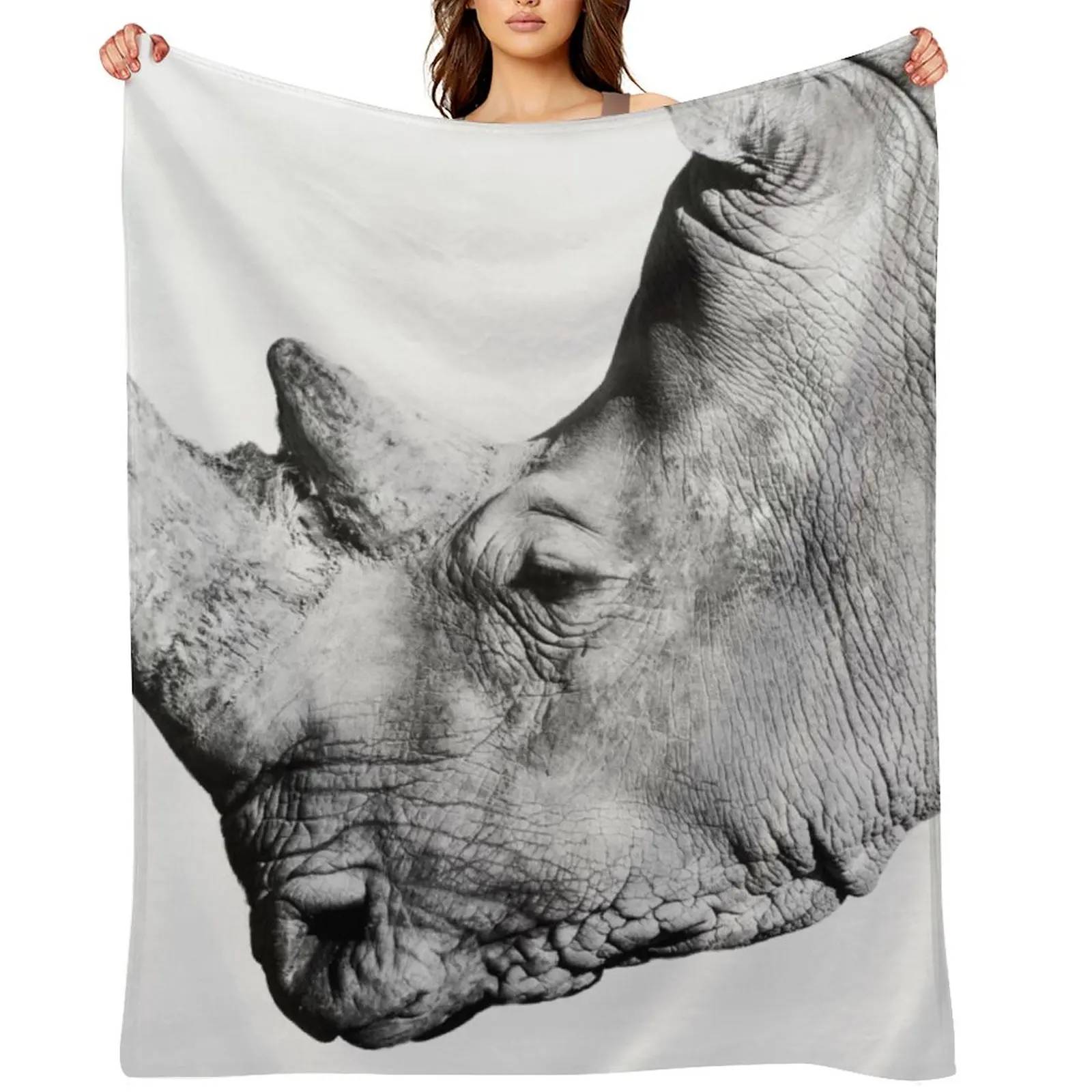 

White Rhino Throw Blanket heavy to sleep for babies Thins Baby Blankets
