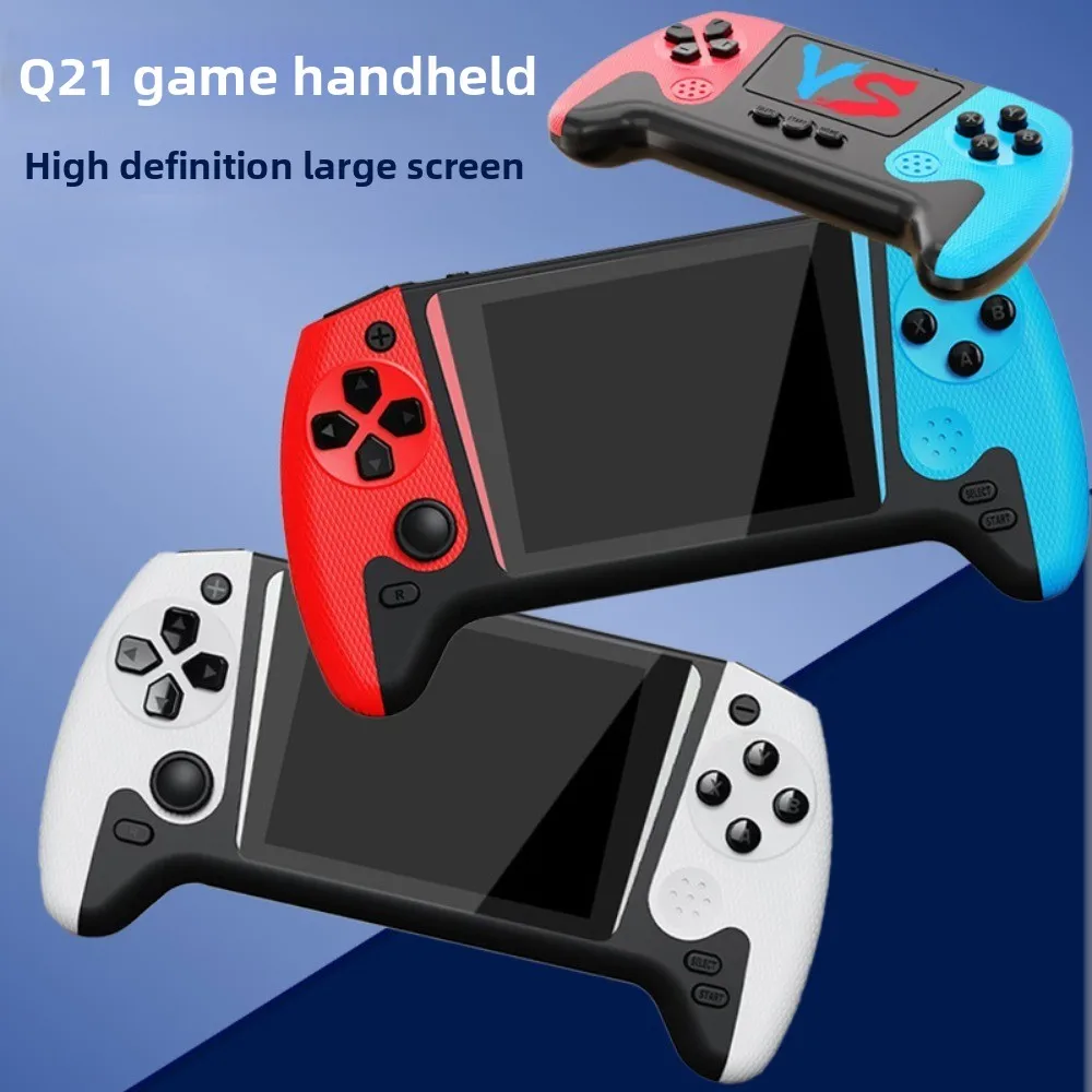Q21 ريترو وحدة تحكم ألعاب محمولة وحدات تحكم مزدوجة 500 لعبة كلاسيكية، شاشة LCD 3.5 بوصة، مخرج تلفزيون للأطفال والكبار، أفضل هدايا عيد الميلاد