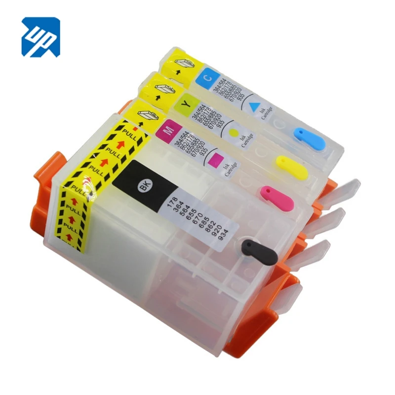 UP 4PCS empty refillable Ink Cartridge Compatible for HP 902 904 903XL for hp pro 6960 6970 6950 6956 Officejet 6951 6954 6958