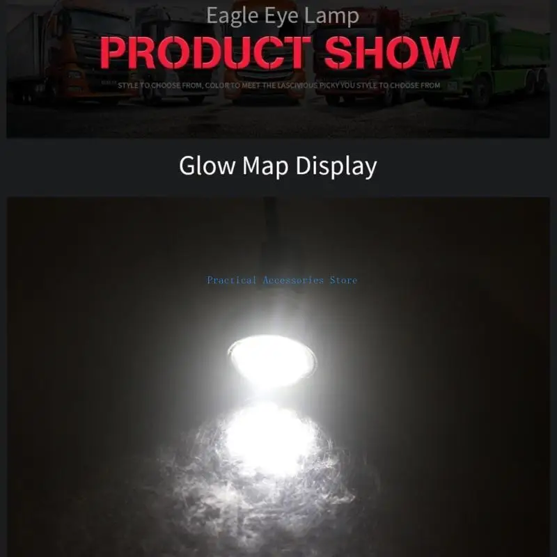 

U75E Work Light Eye LED 23mm 4014 12SMD Led Headlights Auto Bicycle-Driving Spot Fog Lamp Waterproof Headlamp 2pcs