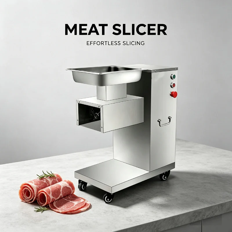 110V 220V Commercial Meat Slicer For Slicing Shredding And Diced Meat Cutting Machine
