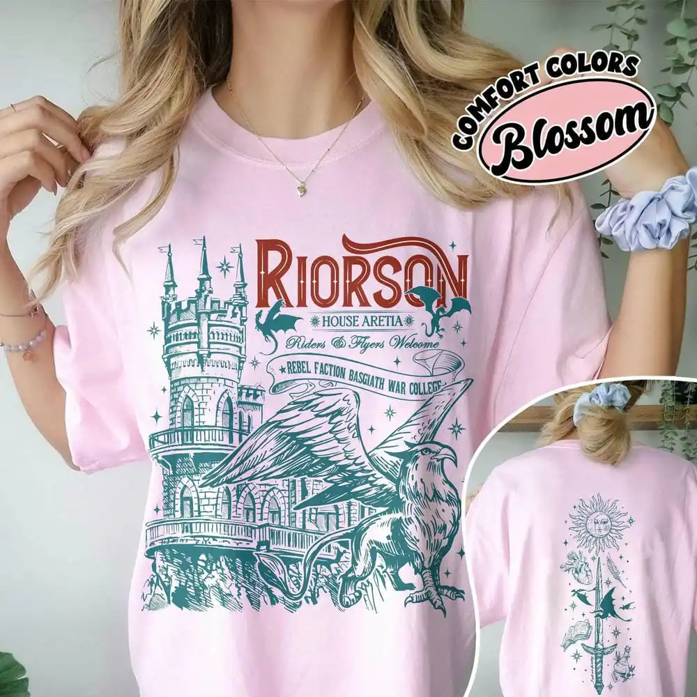 Vintage Xaden Riorson Comfort Shirt Iron Flame Fan Fourth Wing Dragon Rider Bookish Romantasy Y2K Top Dagelijks Trendy Streetwear