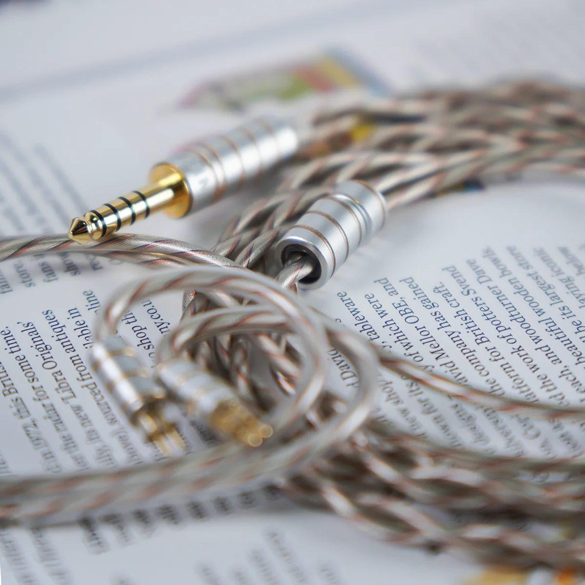 NICEHCK MixDNA 6N نحاس مطلي بالفضة + 6N OFC مادة مختلطة صوت سماعة ترقية كابل 0.78 مللي متر 2Pin/QDC/MMCX موصل #5