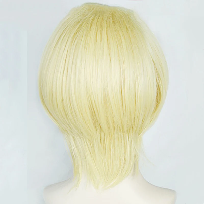 Anime MORIARTY THE PATRIOT William James Moriart Cosplay Wig Blonde Short Heat Resistant Synthetic Hair + Free Wig Cap