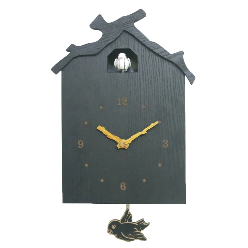 Antique Wooden Bird Cuckoo Clock for Time Swing Alarm Watch Modern Home Restaurant Bedroom Decor Drop Shipping