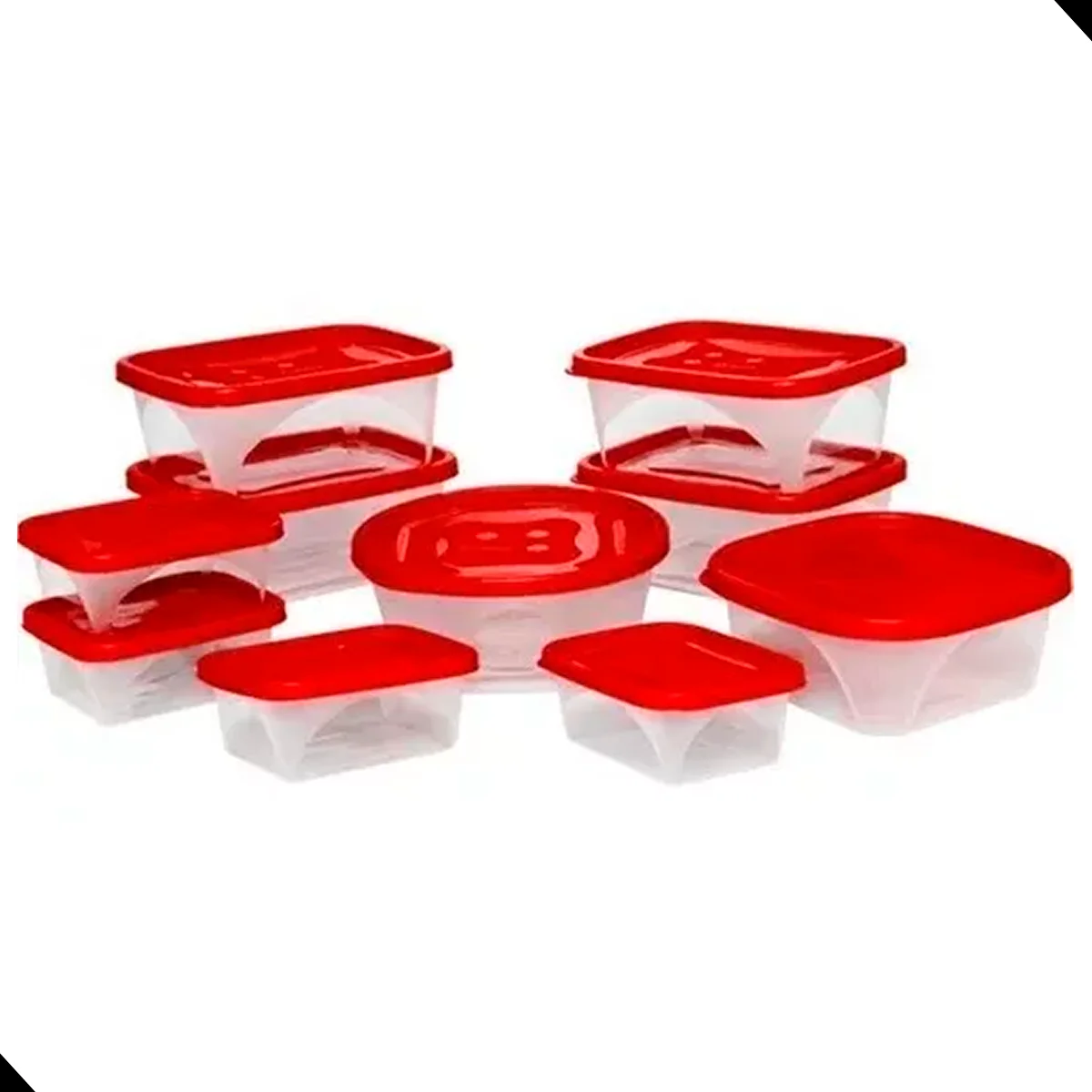 10 Pots Kit Set With Lid For Lunch And Food